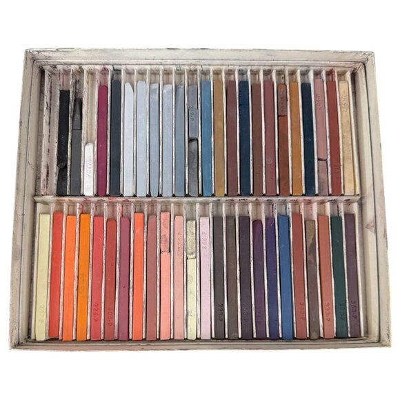 FaberCastell Design NuPastel Set Of 96 Firm Sticks With Box Used Vintage - Picture 7 of 16